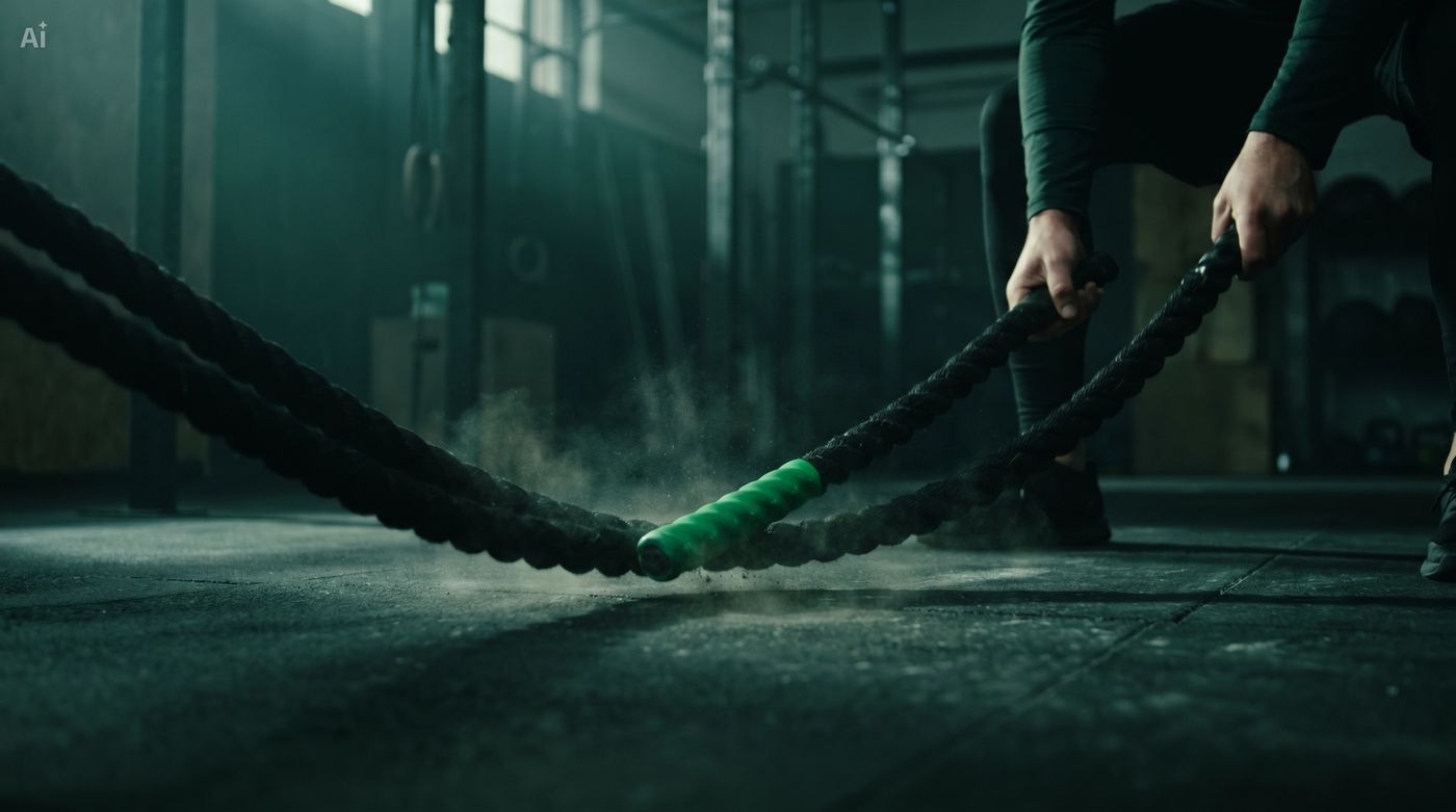 Battle ropes training